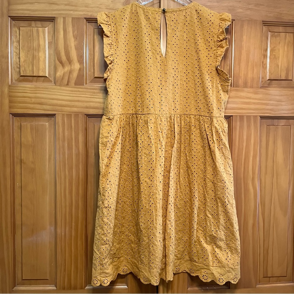 Knox Rose Mustard Gold Eyelet Dress NWT - Picture 2 of 6